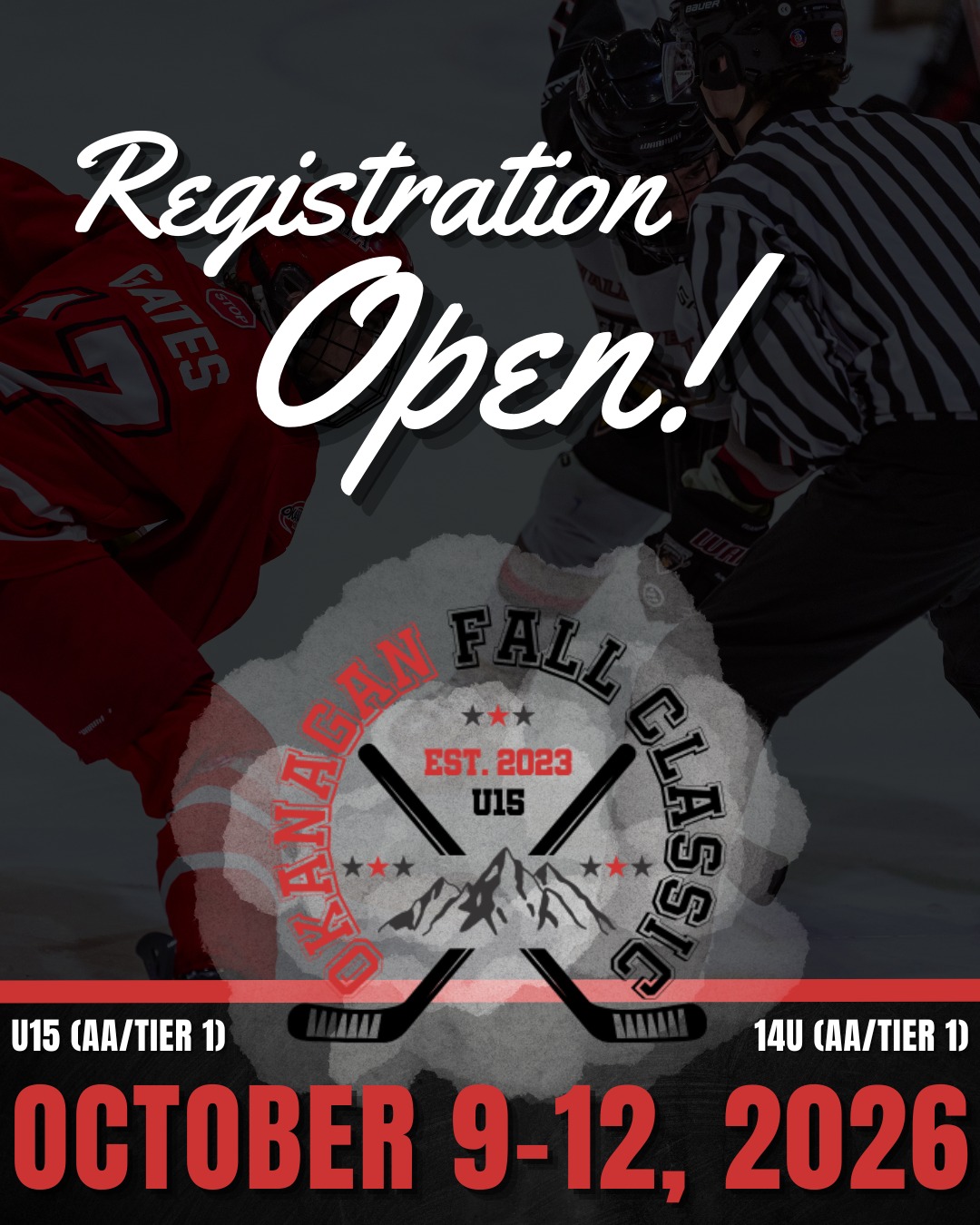 🏒 One team spot remains!
The 2026 U15 Okanagan Fall Classic is nearly full. Join top AA/Tier 1 teams for a premier fall tournament experience in beautiful Penticton, BC.

📅 October 9–11, 2026
🏒 Age Category: U15/14U (AA/Tier 1)

Don’t miss your opportunity to be part of the action.

🔗 Full details + registration form linked below:
https://www.ohapenticton.com/u15-okanagan-fall-classic-2025/