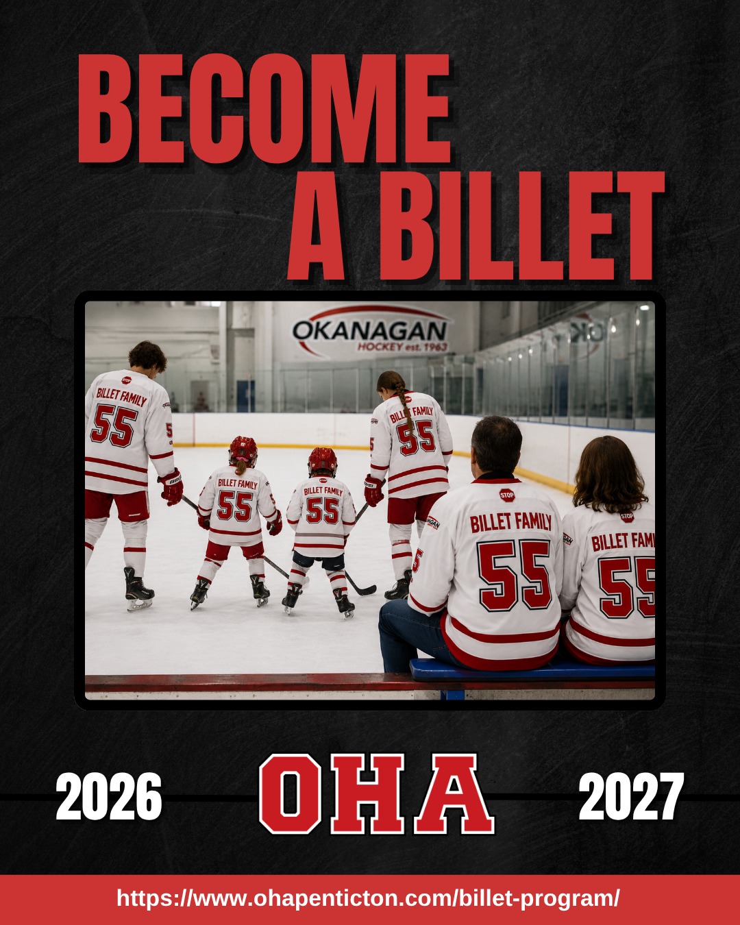 🏠 Could your home be an OHA student-athlete’s home away from home?
Okanagan Hockey Academy is looking for billet families in Penticton and the surrounding communities to welcome a student-athlete into their home for the upcoming season.

Being a billet family is about more than providing a room, it’s about sharing your home, supporting a young athlete’s journey and becoming part of the OHA family. 🏒❤️

Support an athlete. Make a lasting impact.

Interested in learning more? Contact Jason Wild at jasonwild@okanaganhockey.com or visit our website: Link in Bio