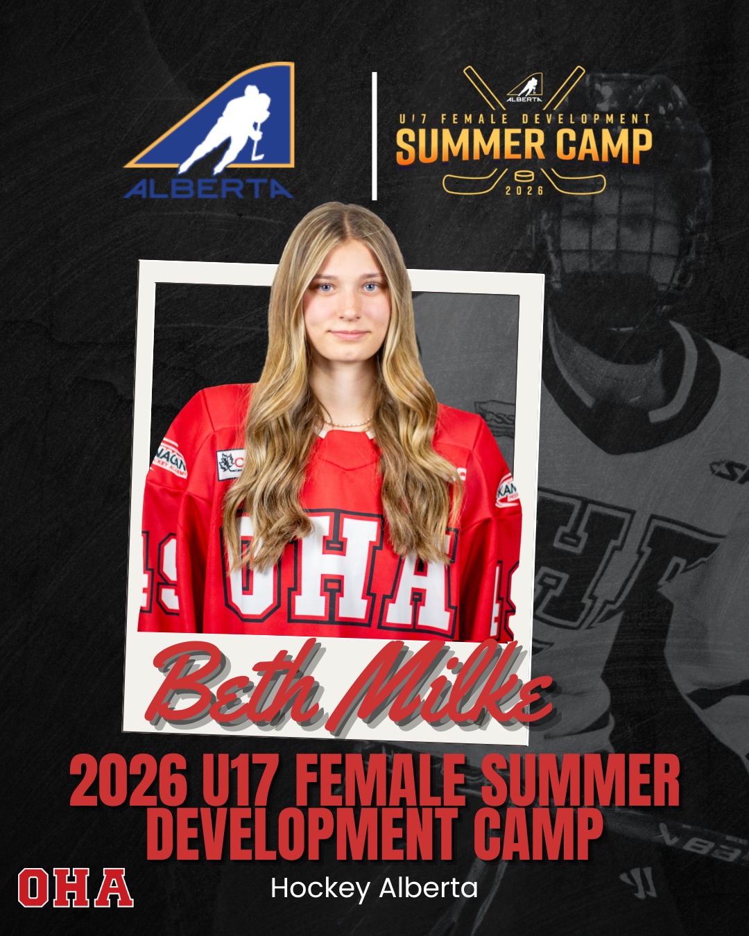 🏒Congratulations to U18 Female Prep defenceman Beth Milke on being named one of just 46 players selected to attend Hockey Alberta’s 2026 U17 Female Summer Development Camp! 👏🔥

Beth will head to Red Deer from July 24–27 to take part in the camp at the Gary W. Harris Canada Games Centre, continuing her development alongside some of Alberta’s top female athletes.🏒

Big achievement Beth, we’re proud to see your hard work being recognized! 🙌 

#OHAPenticton #HockeyAlberta #OkanaganHockey #TeamAlberta #CSSHL